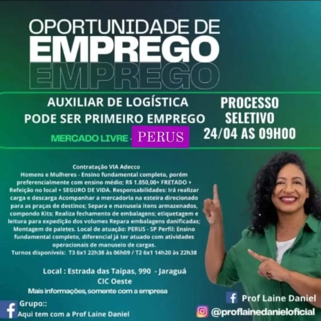 Balcão de empregos com a Prof Laine📢
